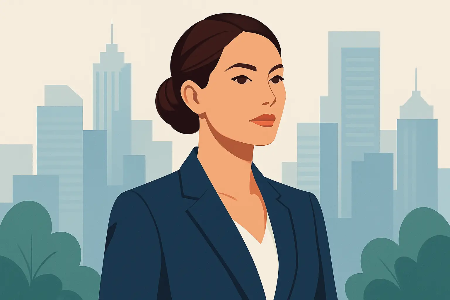 Businessfrisuren für Damen, die Präsenz zeigen